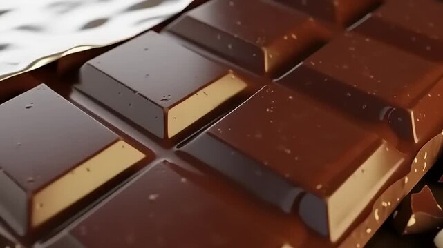 Delicious Chocolate Bars with Caramel Filling.