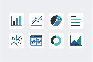 Data and stat charts vector 