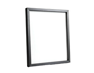 A simple black picture frame with a white background ready to be filled.