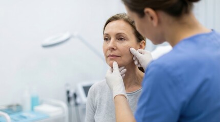 Dermatology Consultation with Facial Examination