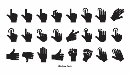 Obraz premium Collection of various hand gestures for communication and expression