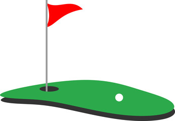 Fototapeta premium Flat Golf Field