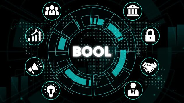 Bool Concept Infographic Business Finance Technology Data