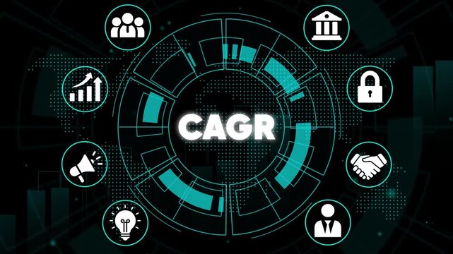 Compound Annual Growth Rate C A G R Business Finance Concept with Infographic CAGR