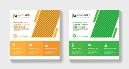 Modern Social Media Post Flyer &ndash; Creative Business Marketing Template, Modern Social Media Flyer Design for Online Promotion