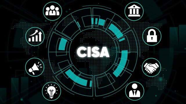 C I S A Cybersecurity Infographic Template with and Graphs CISA