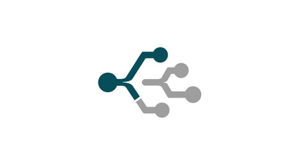Abstract molecular structure with connected nodes and lines.