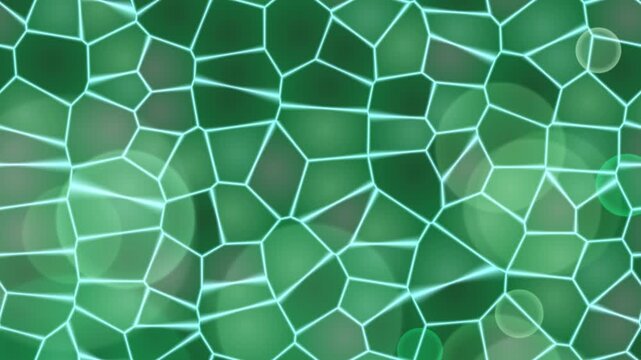 Green Mosaic Pattern with Geometric Shapes.