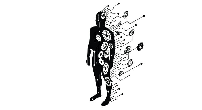 person with thoughts and ideas exploding out of head
