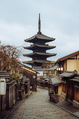 Hōkan-ji Tempel im historischen Bezirk Higashiyama-ku in Kyoto