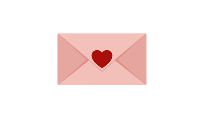 Love letter icon isolated on transparent background
