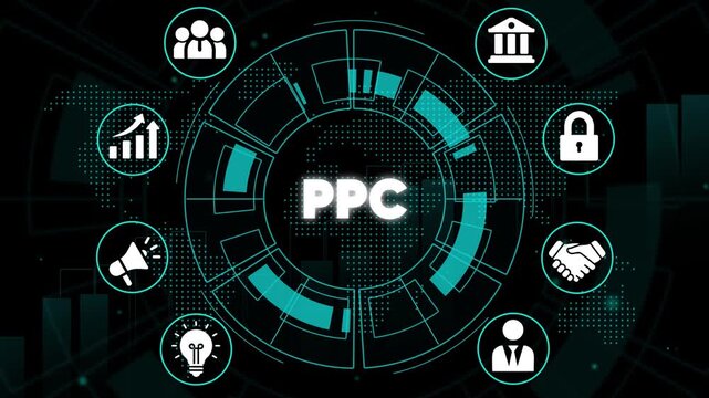 Pay Per Click P C Advertising Strategy Digital Marketing Concept with online marketing