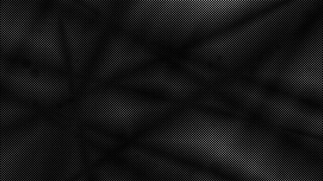 Animated abstract technology random dots and grid 4K on black background. Loop background. Led halftone and moire effect