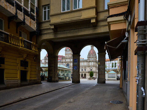 Concello de A Coru&ntilde;a on a cloudy day