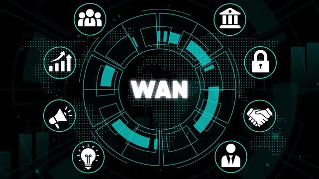 W A N Network Diagram Wide Area Network Business Technology Infrastructure
