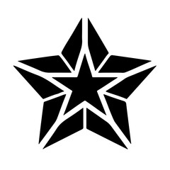 Obraz premium Star achievement icon vector, Black silhouette icon vector