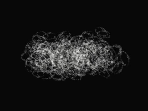 Gif Animated Hand drawn animated chalk scribble element on black background