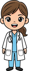 Fototapeta premium Smiling female healthcare professional with stethoscope
