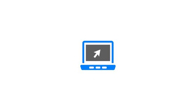  Laptop Click Icon Animated