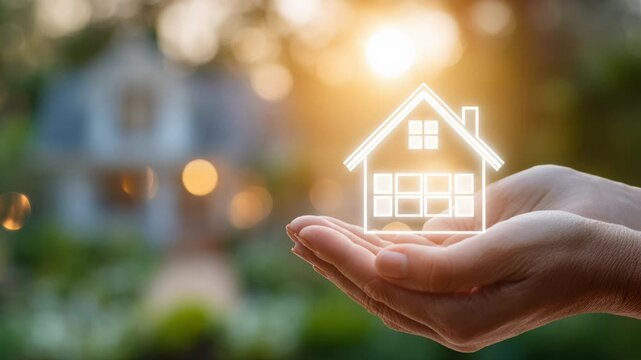 hand new house, mortgage concept.