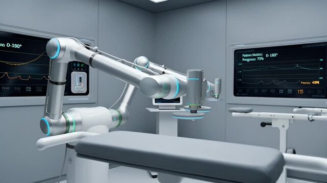 Modern medical facility interior with advanced surgical equipment