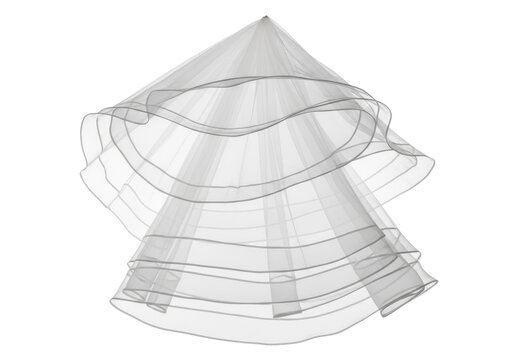 Elegant white tulle petticoat with multiple layers and horizontal trim