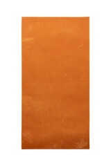 Fototapeta premium Rolled Brown Leather Sheet Isolated on White Background