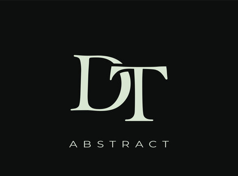 Elegant DT Monogram Logo Design. Perfect for branding, stationery, luxury goods, corporate identity and logo design
