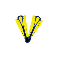 Yellow Flippers Letter V © Marina
