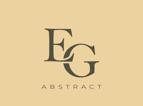 Elegant EG Monogram Logo Design. Perfect for branding, stationery, luxury goods, corporate identity and logo design