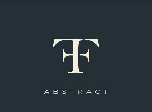 Elegant FF Monogram Logo Design. Perfect for branding, stationery, luxury goods, corporate identity and logo design