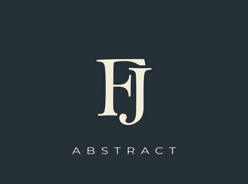 Elegant FJ Monogram Logo Design. Perfect for branding, stationery, luxury goods, corporate identity and logo design