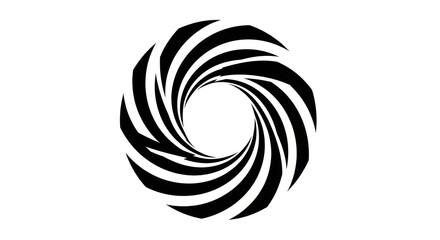 Abstract black and white swirl pattern on white background graphic design