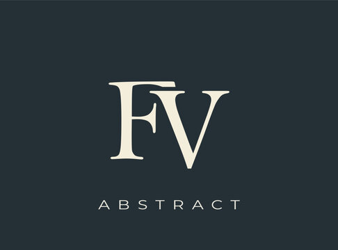 Elegant FV Monogram Logo Design. Perfect for branding, stationery, luxury goods, corporate identity and logo design