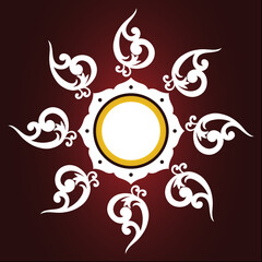 golden frame with floral ornament