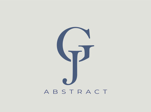 Elegant GJ Monogram Logo Design. Perfect for branding, stationery, luxury goods, corporate identity and logo design