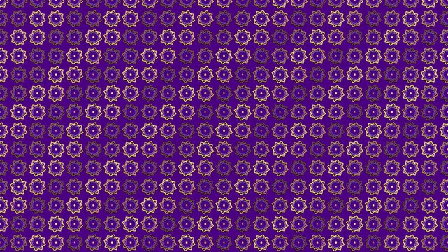Video with an Islamic star khatam background decorated with unique geometric patterns and colorful colors, 4K resolution, suitable for illustrations, advertisements, food, beverages, and presentations
