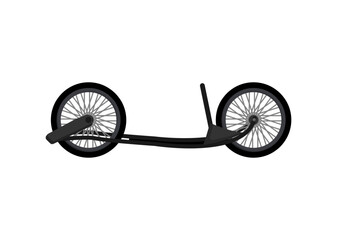 Vector illustration of a skeleton skateboard frame on a white background. © Marina