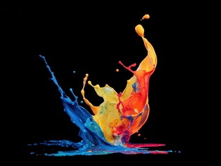paint splash isolated isolated on a black background