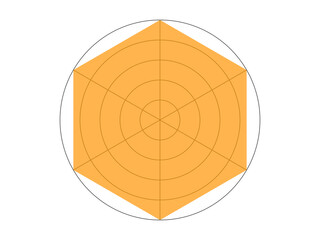 六角形レーダーチャート