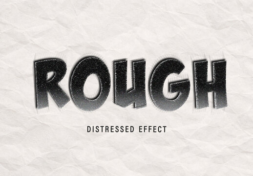 Rough Distressed Text Effect