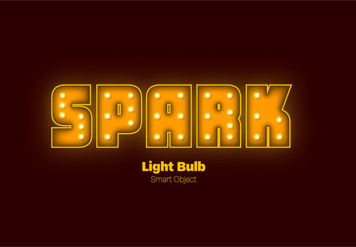 Marquee Light Bulb Text Effect