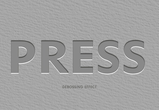Paper Debossing Text Effect