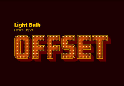 Theater Light Bulb Text Effect