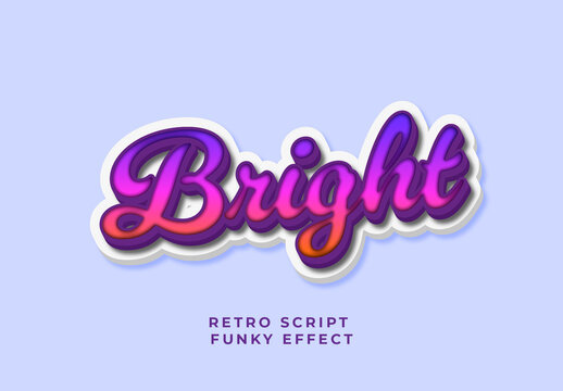 Retro Script Funky Text Effect