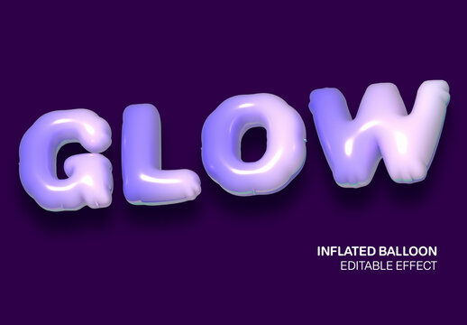Inflated Balloon Text Effect