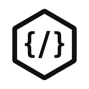 Code symbol logo icon on isolated for web and app, ui elements