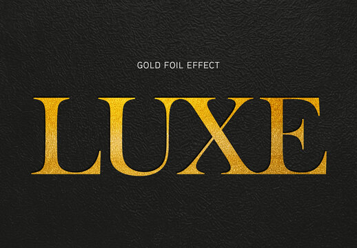 Luxe Gold Paper Foil Text Effect