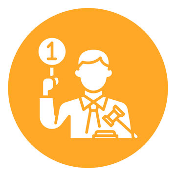 Auction Guest Male Vector Icon