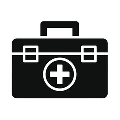 Obraz premium Medical first aid kit icon on a, ui elements